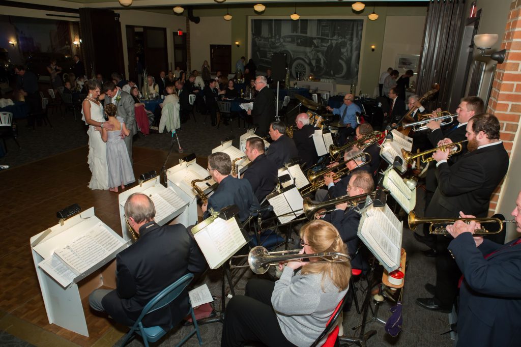 Otsego Jazz Ensemble playing a wedding gig at the Gilmore Car Museum in Hickory Corners, West Michigan